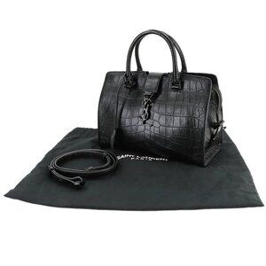 SAINT LAURENT PARIS Baby Cabas Hand Shoulder Bag Black 400914 90280684